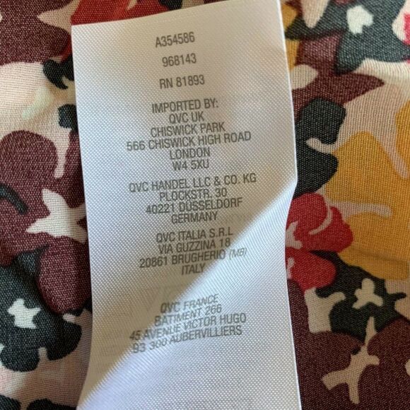 Womens Top Shirt Medium Du Jour Floral Ruffle - Picture 8 of 9